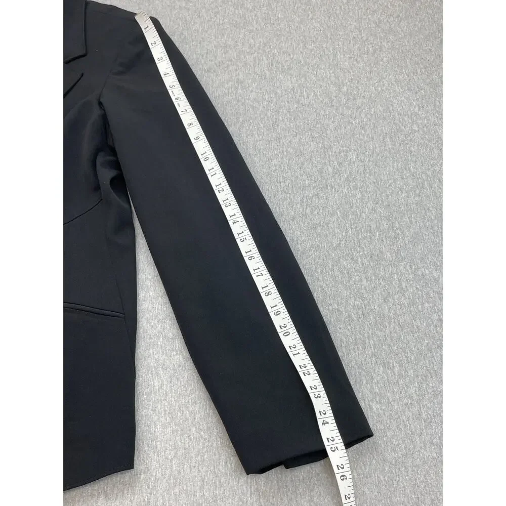 Lane‎ Bryant Blazer Womens 16 Black Stretch Notch Lapel 3-Button Single Breasted